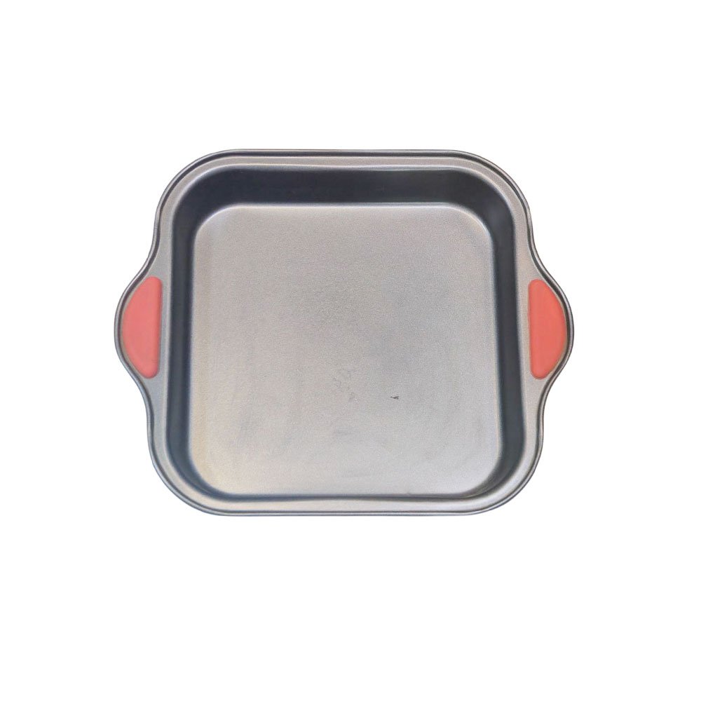 Al Rehman Small Non Stick Teflon Square Baking Pan Casserole Dish with Silicone Grips - Image 2
