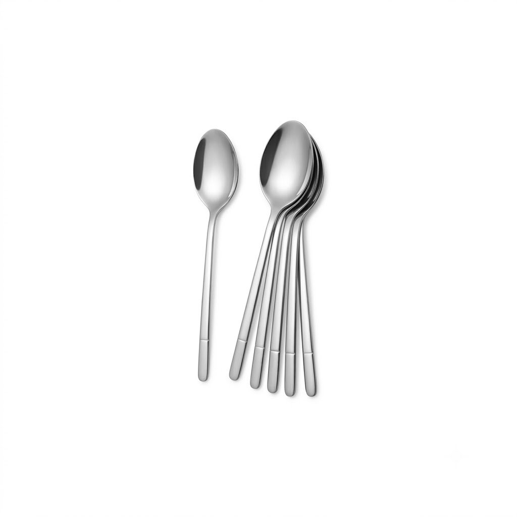 6-piece stainless steel cutlery set with a modern and elegant design - Image 3
