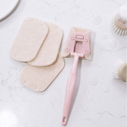 Al Rehman Long Handle Cleaning Brush with 4 Replaceable Sponge Refill Pads