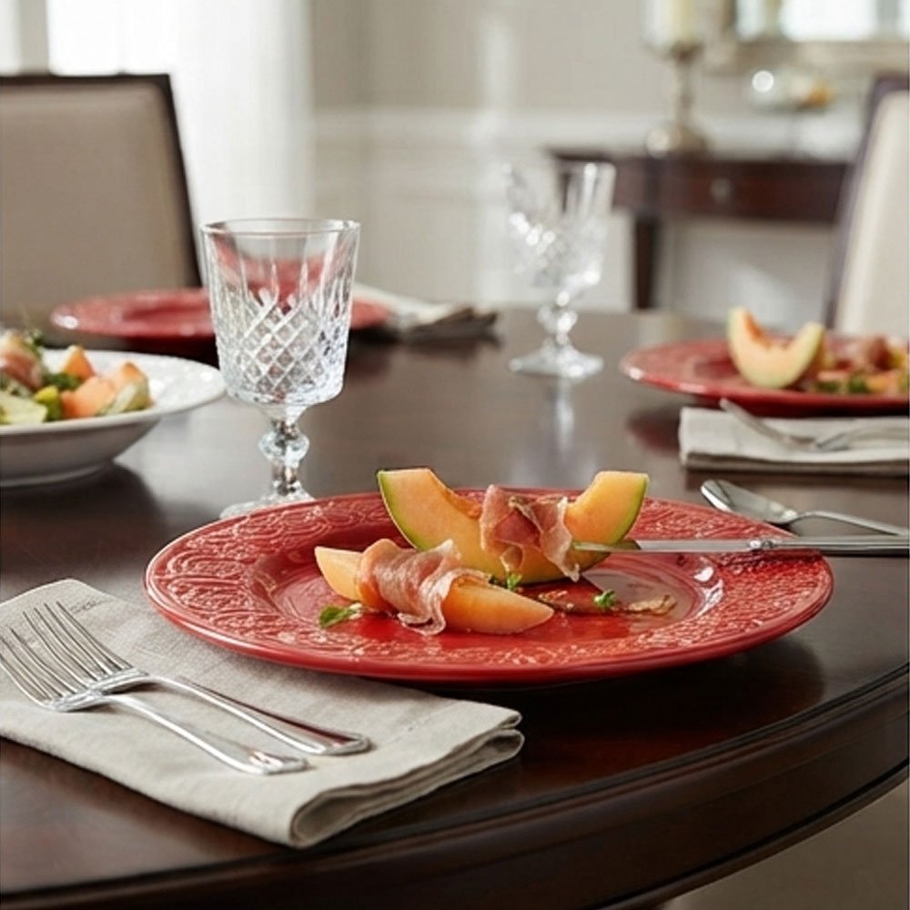 Luxury Turkish Dinnerware Set 25 Pieces Embossed Pattern Elegant Dining Set - Image 4