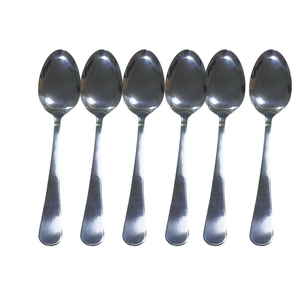 6 Piece Stainless Steel Large Dinner Spoon Set High Quality Tablespoons Cutlery Set - Image 3