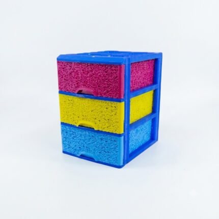 Al Andalus Dantella 3 Drawer Plastic Mini Organizer Commode Multi Color Storage Box For Makeup Accessories Desk