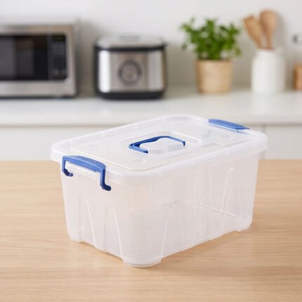 Al Andalus Class Cinderella No. 3 Plastic Storage Box Container With Handle & Locking Clips