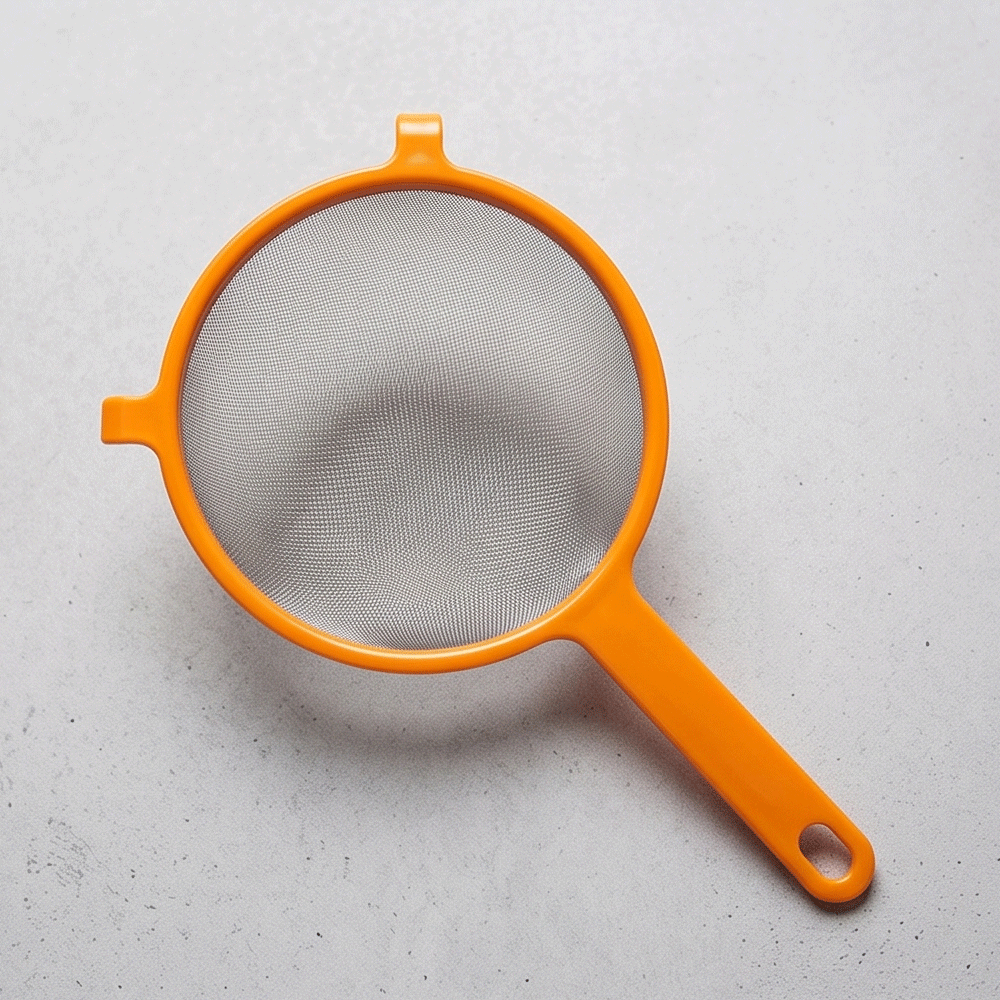 El Amana Large Plastic Fine Mesh Strainer Sieve With Long Handle For Kitchen Filtering - Image 3