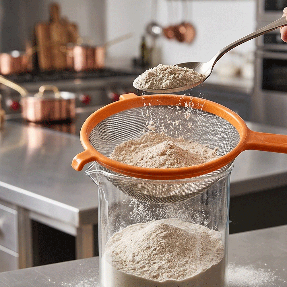El Amana Large Plastic Fine Mesh Strainer Sieve With Long Handle For Kitchen Filtering - Image 2