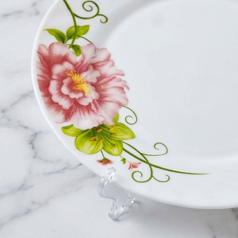 58 Piece Luxury Opal Dinnerware Set Elegant Floral Pattern Dining Tableware - Image 5