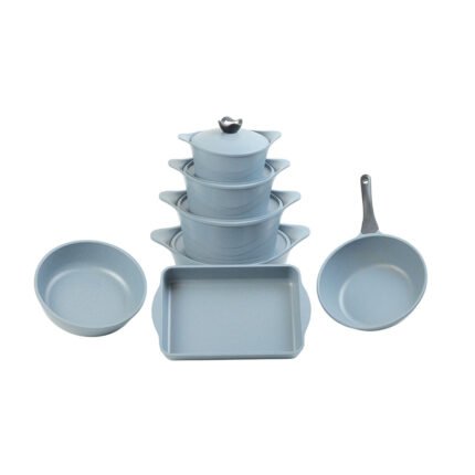 Premium Korean Granite Cookware Set - 25 Pieces Non-Stick Kitchen Pots and Pans
