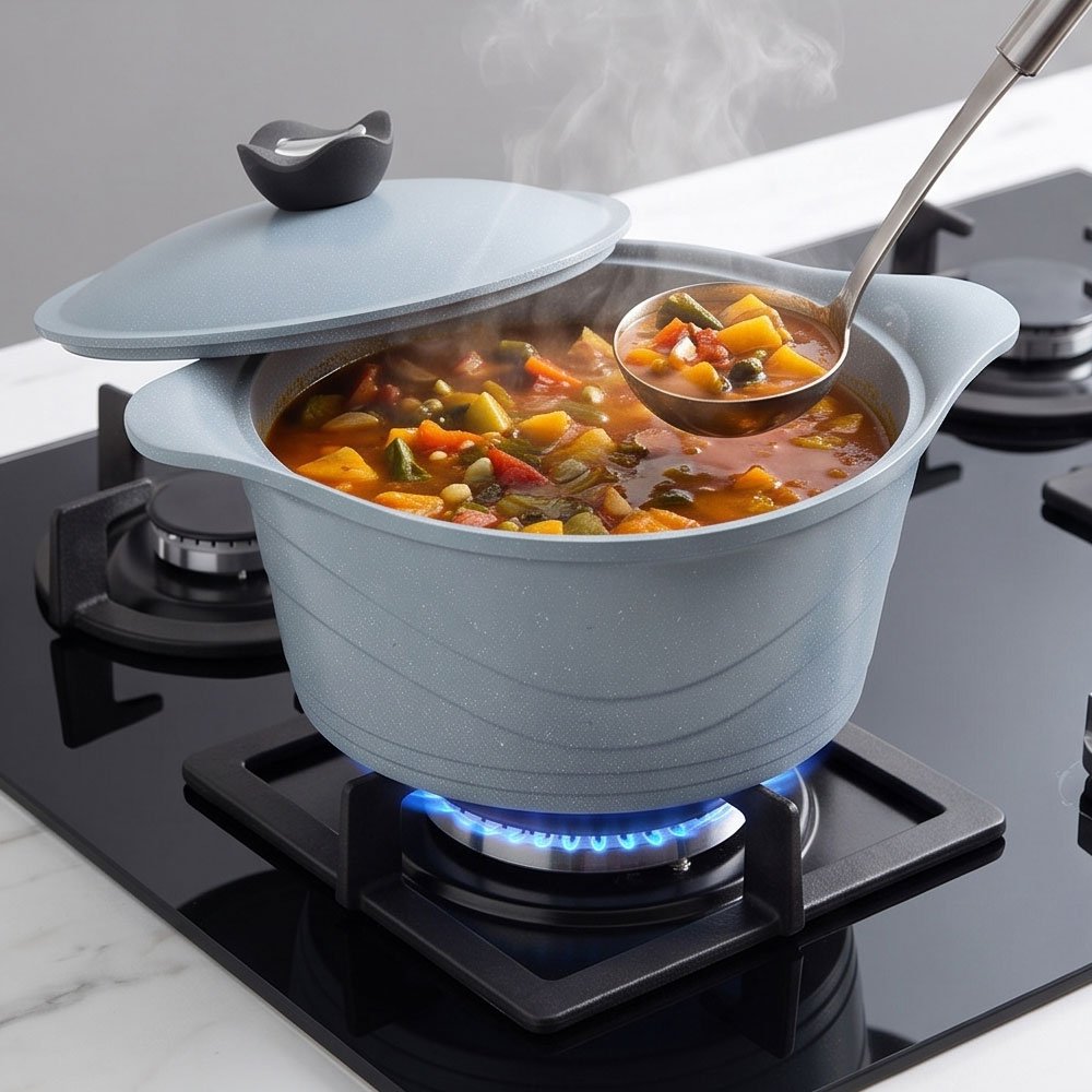 Premium Korean Granite Cookware Set - 25 Pieces Non-Stick Kitchen Pots and Pans - Image 4