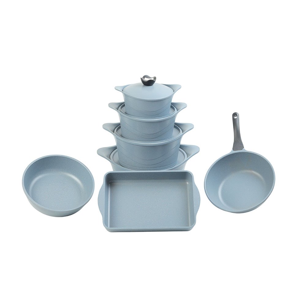 Premium Korean Granite Cookware Set - 25 Pieces Non-Stick Kitchen Pots and Pans