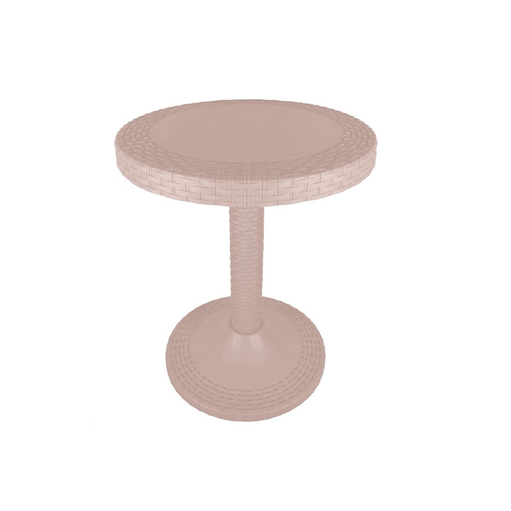 Round Side Table with Durable Wicker Rattan Design for Indoor and Outdoor Living Spaces - Image 5