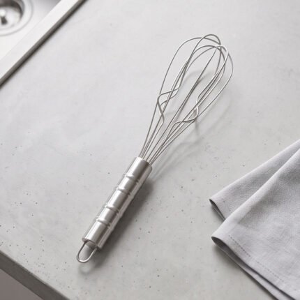 Stainless Steel Egg Whisk Handheld Wave Zigzag Wire Balloon Kitchen Beater