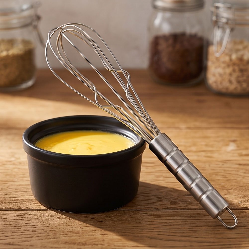 Stainless Steel Egg Whisk Handheld Wave Zigzag Wire Balloon Kitchen Beater - Image 3