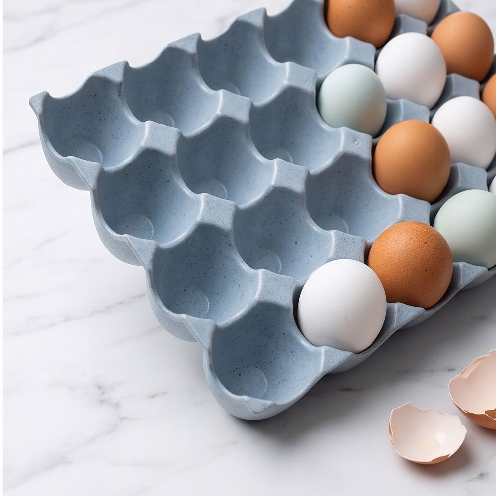 Refrigerator Egg Holder Storage Organizer Tray Container Box 24 Eggs Grey - Image 4