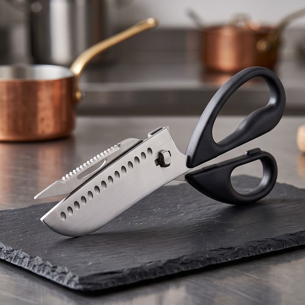 Multi Purpose Kitchen Clever Scissors Knife Stainless Steel Food Chopper Shears - Image 3
