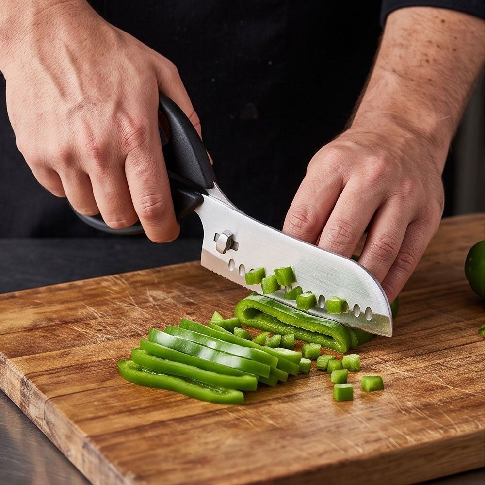 Multi Purpose Kitchen Clever Scissors Knife Stainless Steel Food Chopper Shears - Image 4