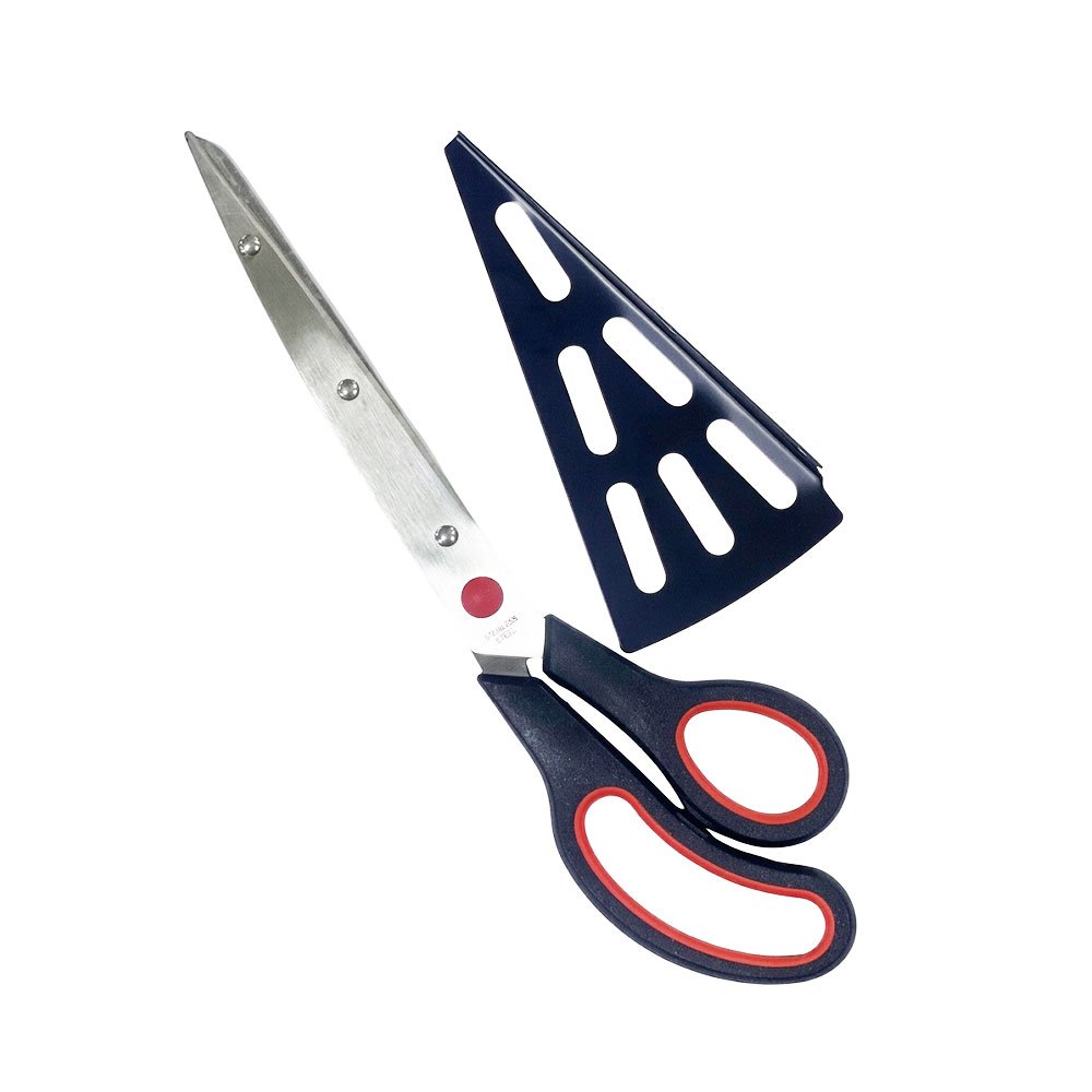 Stainless Steel Pizza Scissors Shears with Removable Serving Spatula Base - Image 5