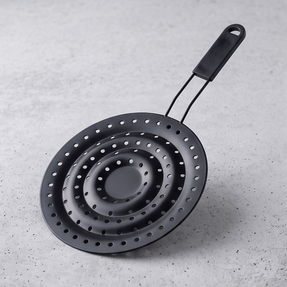Black Heat Diffuser Reducer Plate for Gas Stove with Heat Resistant Handle - Image 4