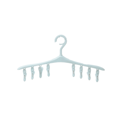 Multipurpose Plastic Hanger Dryer with 8 Pegs Clips for Socks and Innerwear