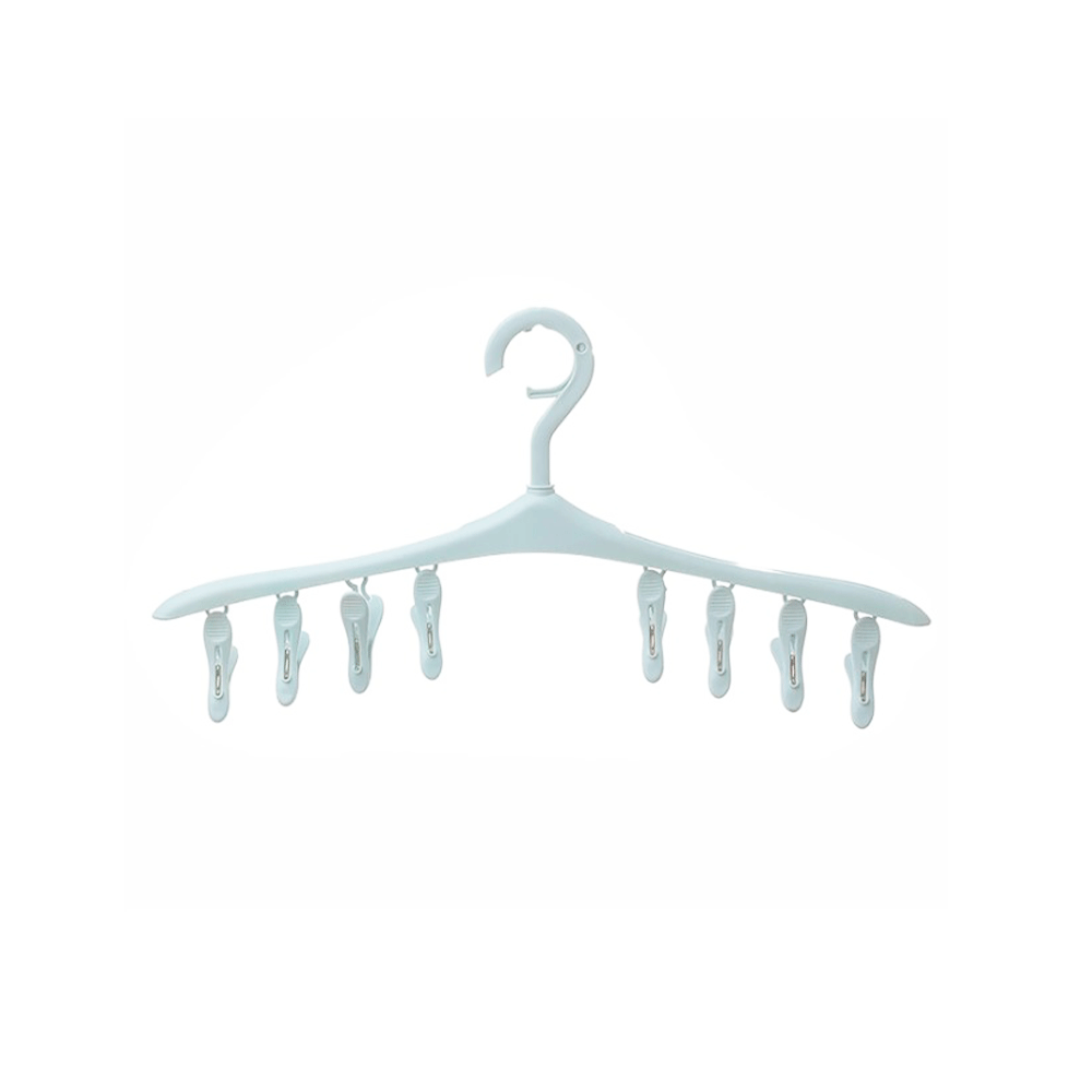 Multipurpose Plastic Hanger Dryer with 8 Pegs Clips for Socks and Innerwear