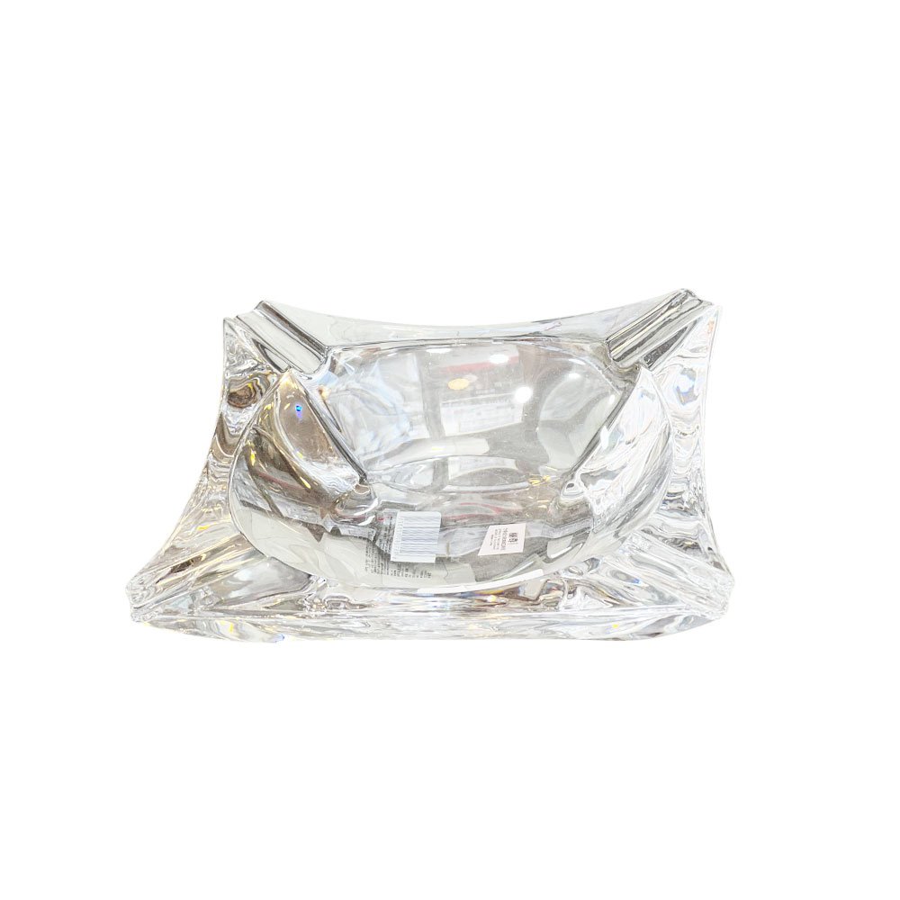 Luxury Square Crystal Glass Cigar Ashtray Heavy Duty Desktop Ash Holder - Image 3