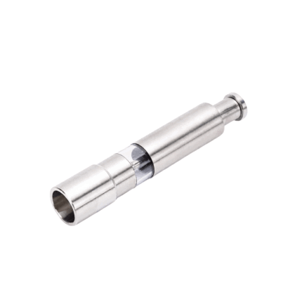 Stainless Steel One Hand Push Button Pepper Mill Salt Grinder with Acrylic Window