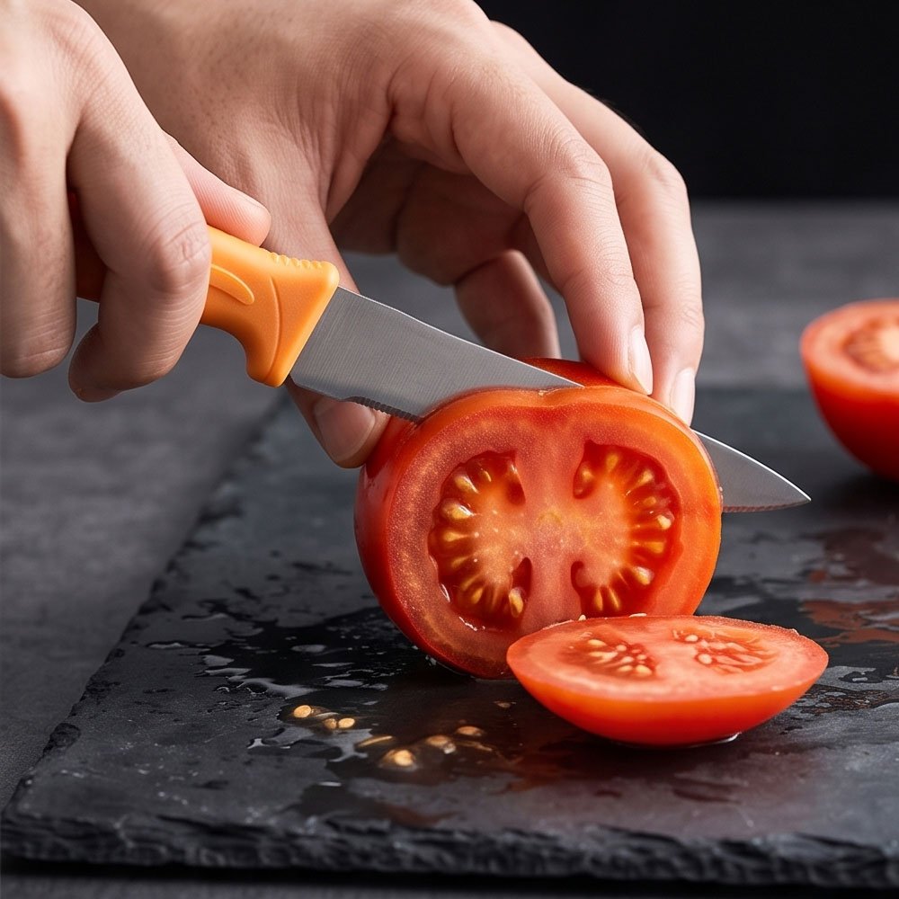 6-Piece Colorful Serrated Kitchen Knife Set for Fruit & Vegetable Slicing - Image 2