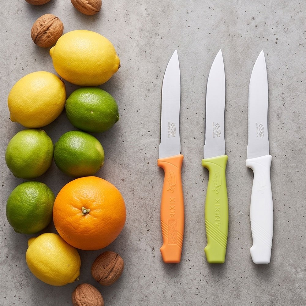 6-Piece Colorful Serrated Kitchen Knife Set for Fruit & Vegetable Slicing - Image 4