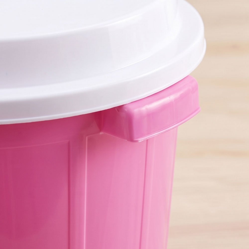 Royal 50 Liters Heavy Duty Plastic Bucket Storage Container with Lid Pink - Image 2