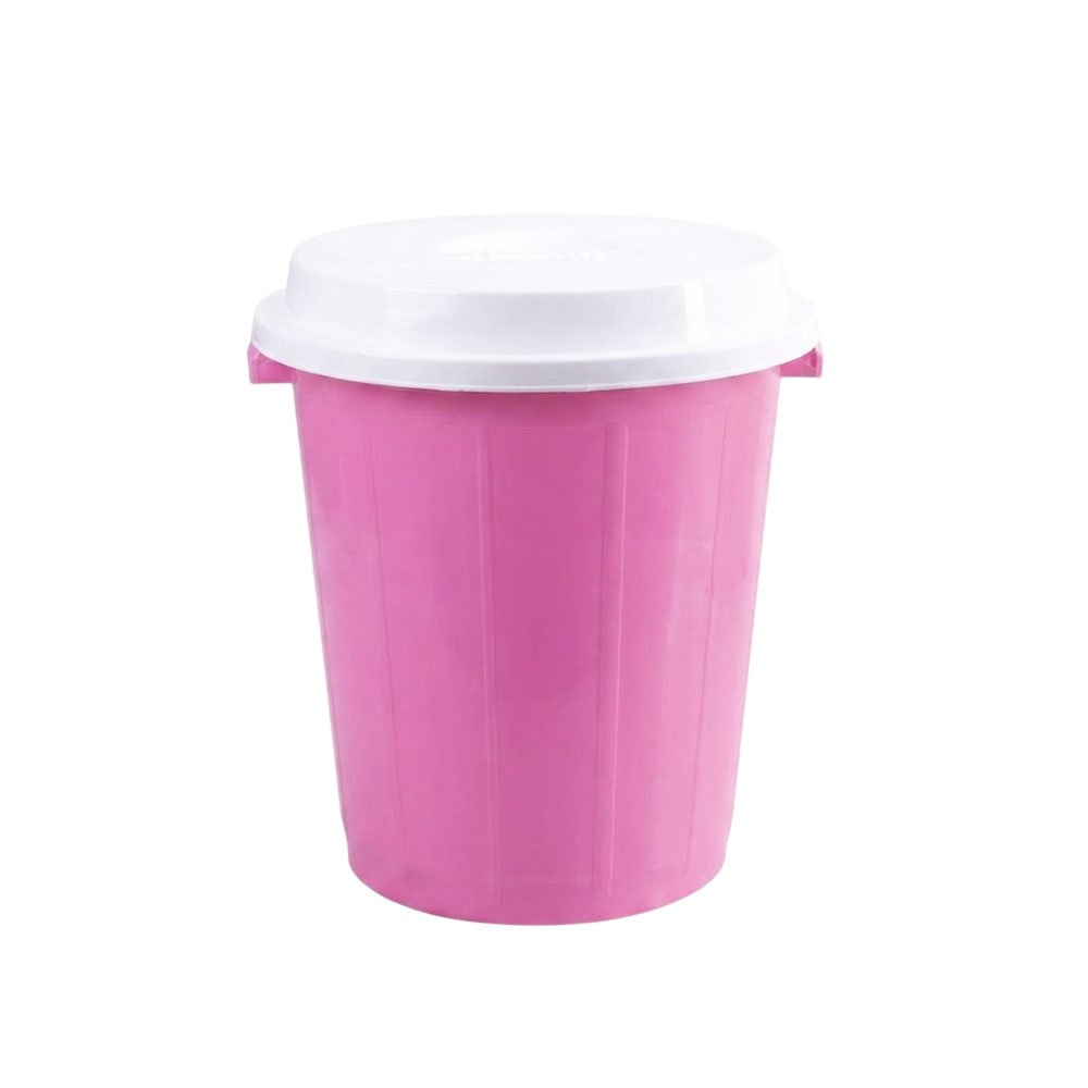 Royal 50 Liters Heavy Duty Plastic Bucket Storage Container with Lid Pink