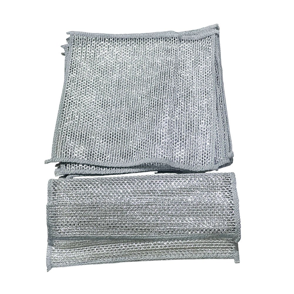 12 Pcs Multipurpose Wire Dishwashing Rags Non-Scratch Scrubbing Cloths