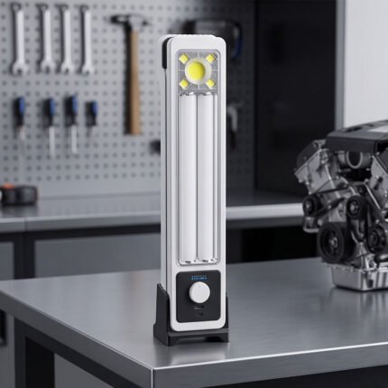 Rechargeable LED Emergency Light & Work Lamp with Dimmer Switch and Base Stand