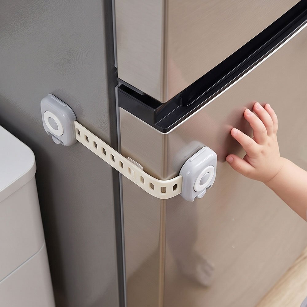 Adjustable Child Safety Cabinet Locks Flexible Proofing Straps Set of 2 - Image 2