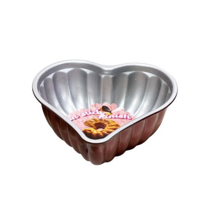 Heart Shaped Non Stick Granite Cake Mould Fluted Pan for Baking Pastries