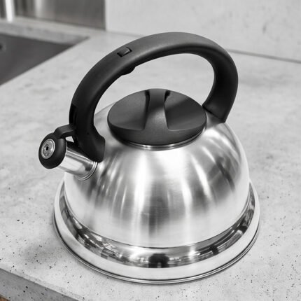 3 Liter Stainless Steel Whistling Tea Kettle Stovetop Water Boiler with Heat Resistant Handle