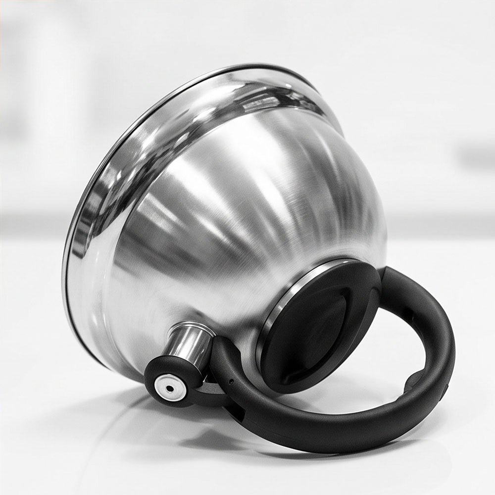 3 Liter Stainless Steel Whistling Tea Kettle Stovetop Water Boiler with Heat Resistant Handle - Image 4