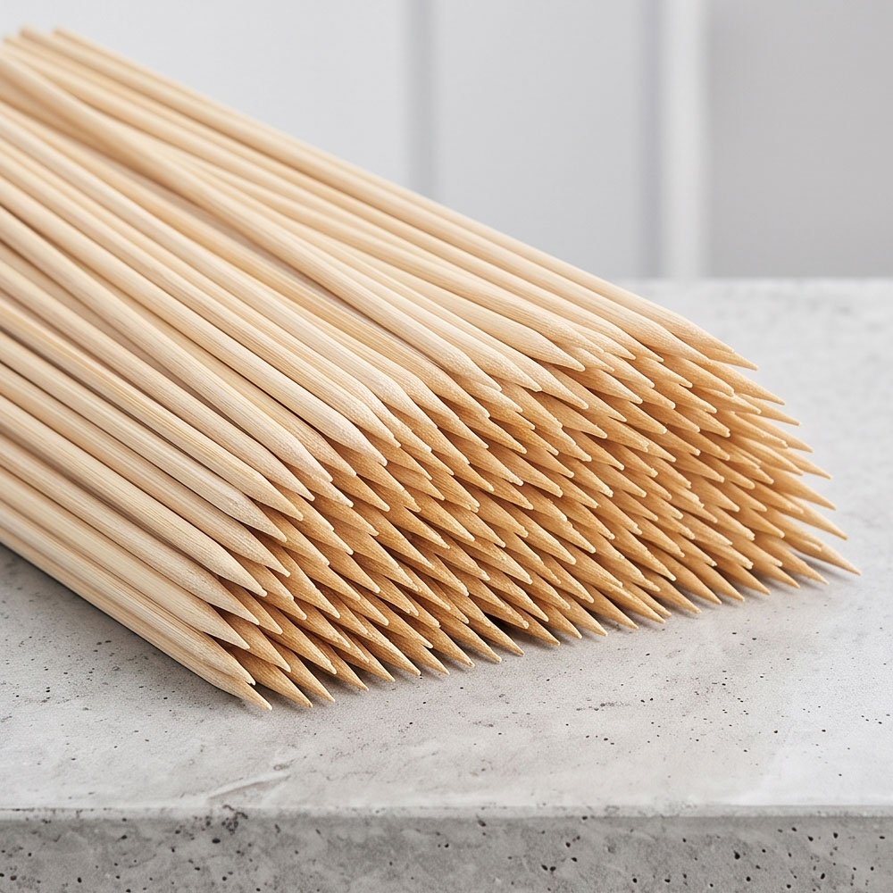 Natural Bamboo Skewers Premium Wooden Sticks for Shish Taook & BBQ Grilling - Image 3