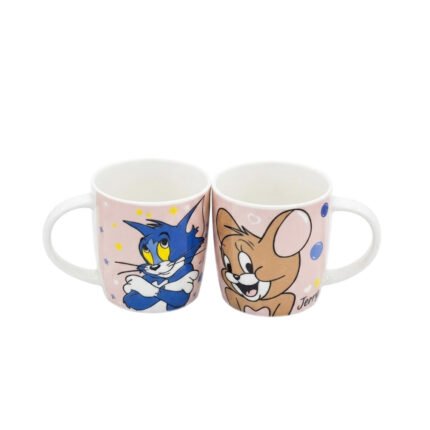 Single Ceramic Porcelain Mug Printed with Tom and Jerry Cartoon Characters