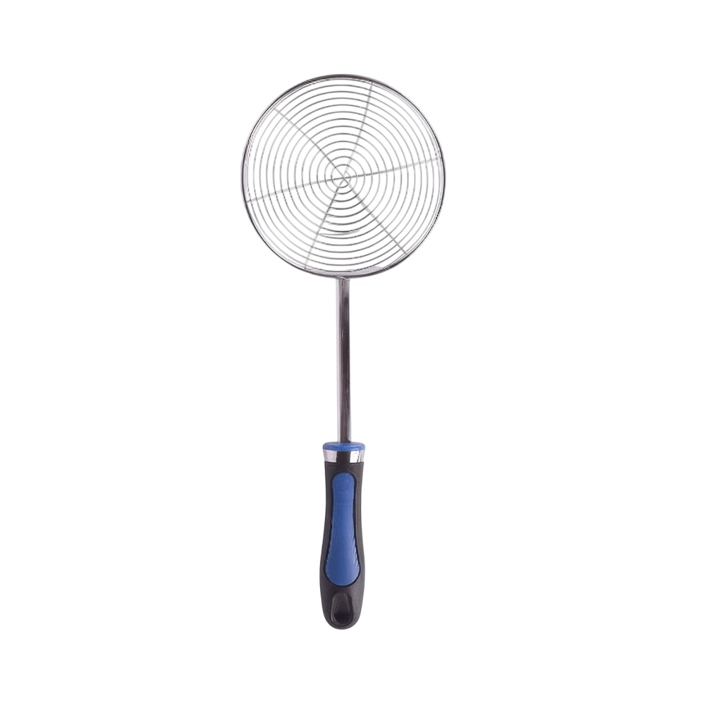 Stainless Steel Spider Strainer Skimmer Spoon with Heat-Resistant Ergonomic Handle