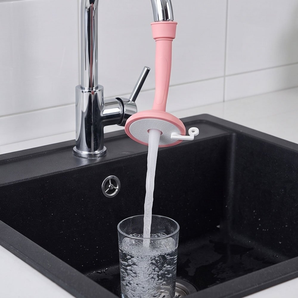 Flexible Silicone Kitchen Faucet Extender Spray Head with Dual Stream and Shower Modes - Image 4