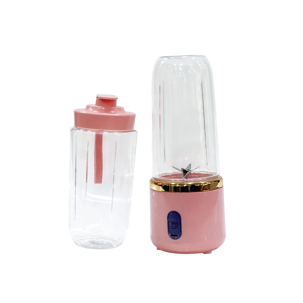 Portable USB Rechargeable Personal Blender for Smoothies with Extra Cup Pink