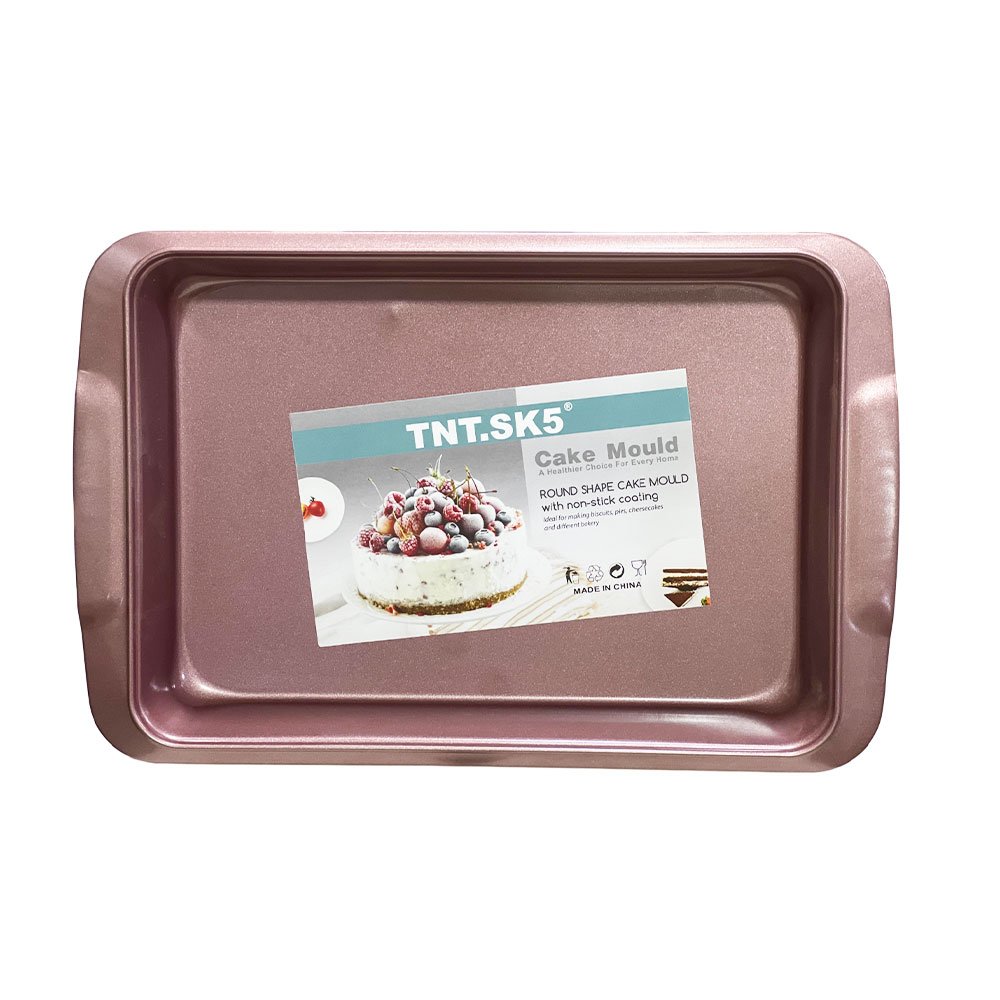 Copper Finish Non-Stick Rectangular Baking Pan and Roasting Mold for Oven Use