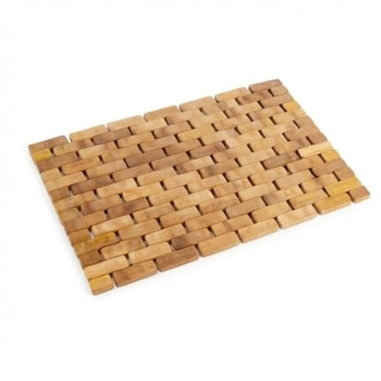 Large Rectangular Wooden Bamboo Heat Resistant Trivet Mat for Hot Pot and Pans