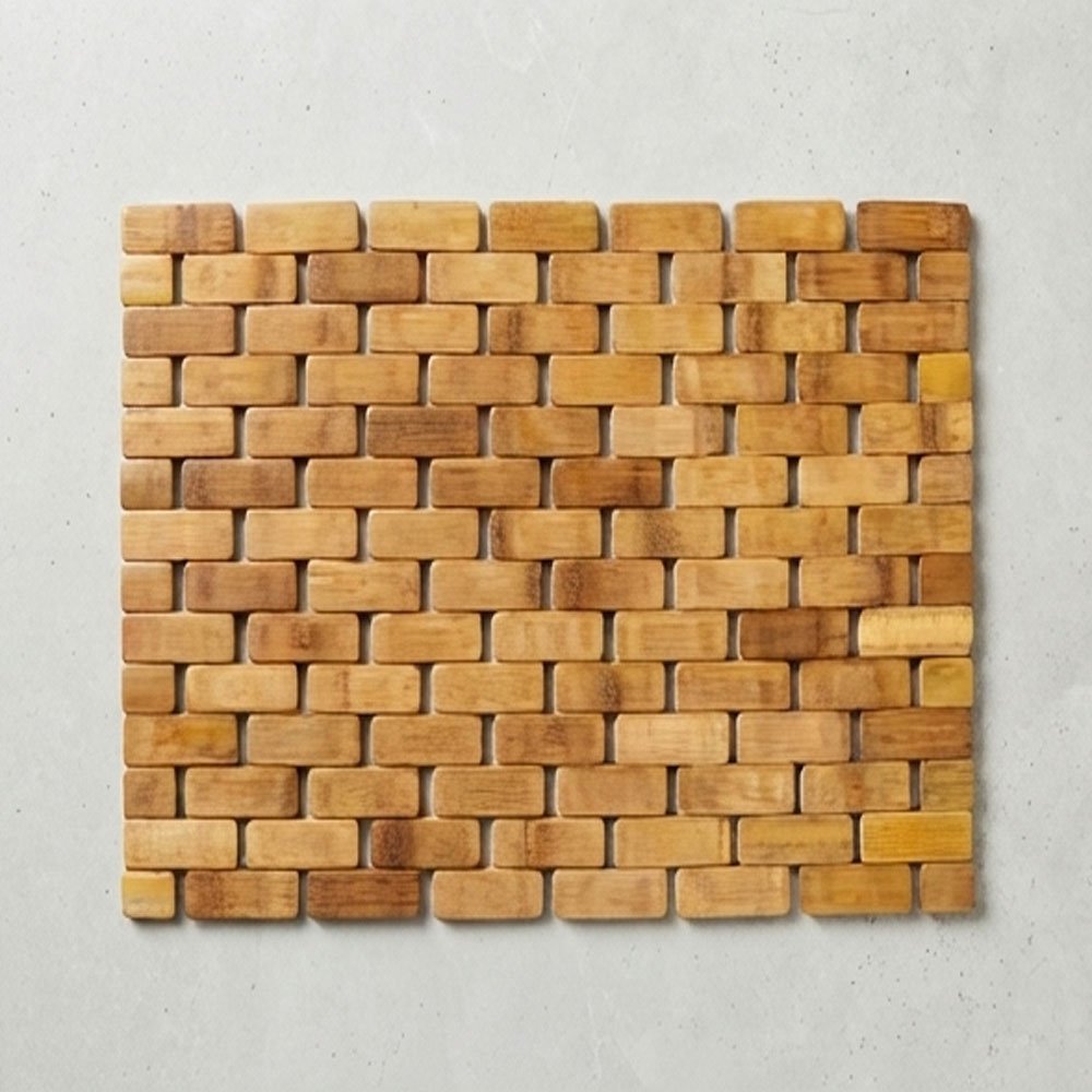 Large Rectangular Wooden Bamboo Heat Resistant Trivet Mat for Hot Pot and Pans - Image 2