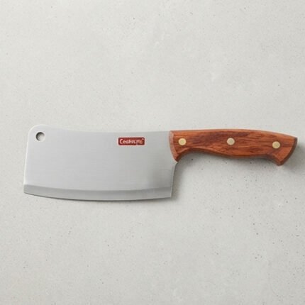 Heavy Duty Stainless Steel Meat Cleaver Chopper Knife with Natural Wooden Handle