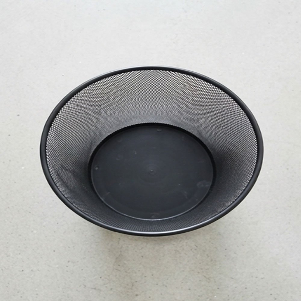 Round Mesh Metal Wastebasket Trash Can Garbage Bin for Office and Home