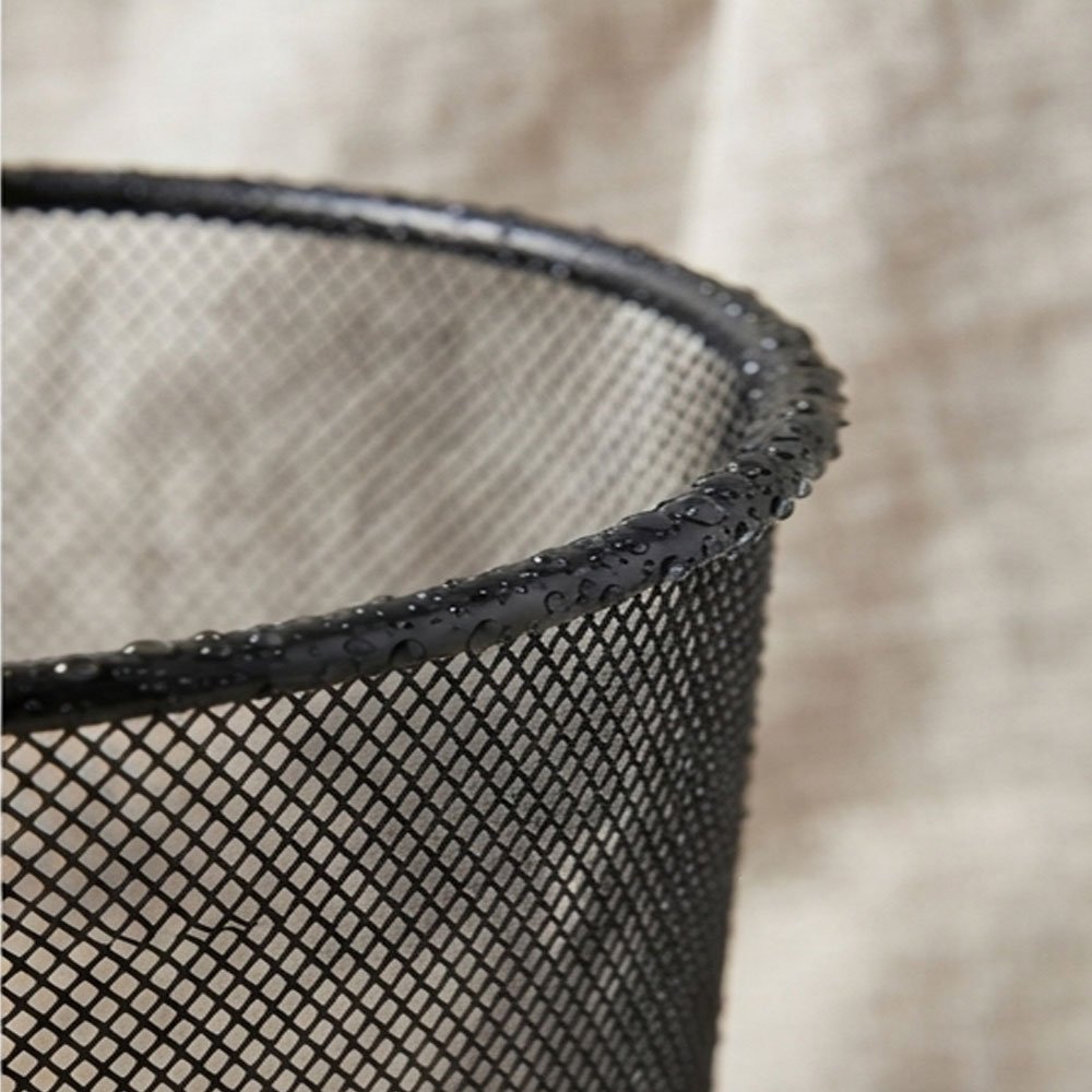 Round Mesh Metal Wastebasket Trash Can Garbage Bin for Office and Home - Image 4