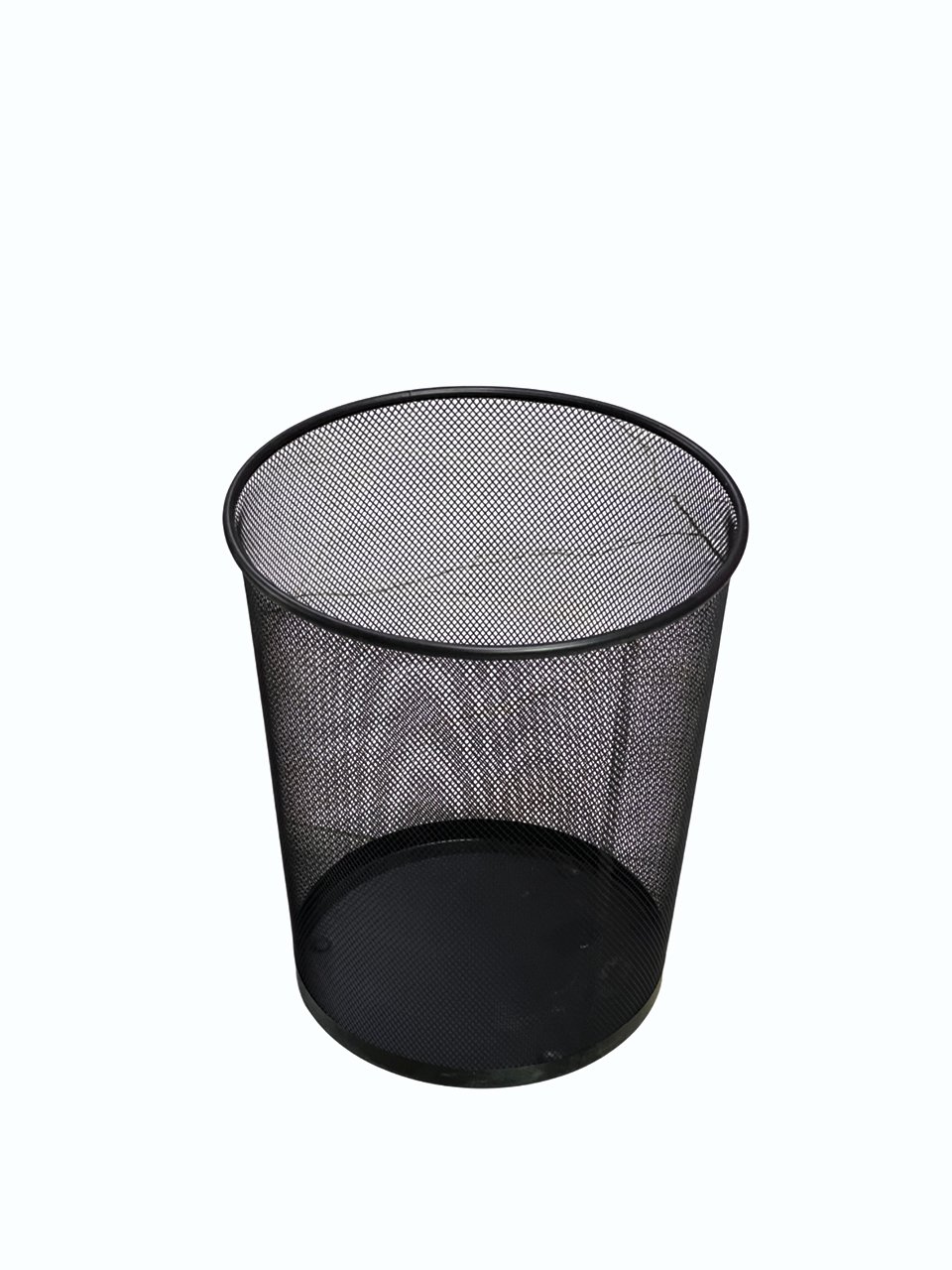 Round Mesh Metal Wastebasket Trash Can Garbage Bin for Office and Home - Image 2