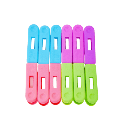 Heavy-Duty Plastic Clothes Pegs Clamps Set with Strong Grip (Magic Star)