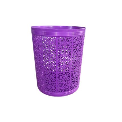 Lulu Plastic Open Waste Basket Mesh Pattern Wastebasket Bin for Home Office Bathroom