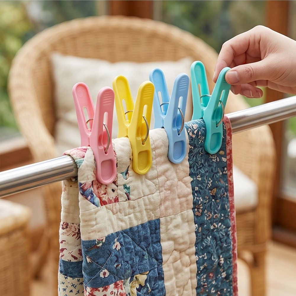 Heavy Duty Plastic Jumbo Blanket Clothes Pins Clips for Towels and Quilts - Image 2